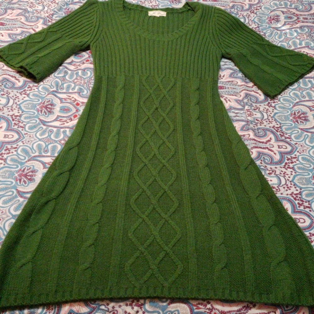 Adorable Bell Sleeve Sweater Dress